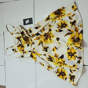 A white and yellow floral dress
